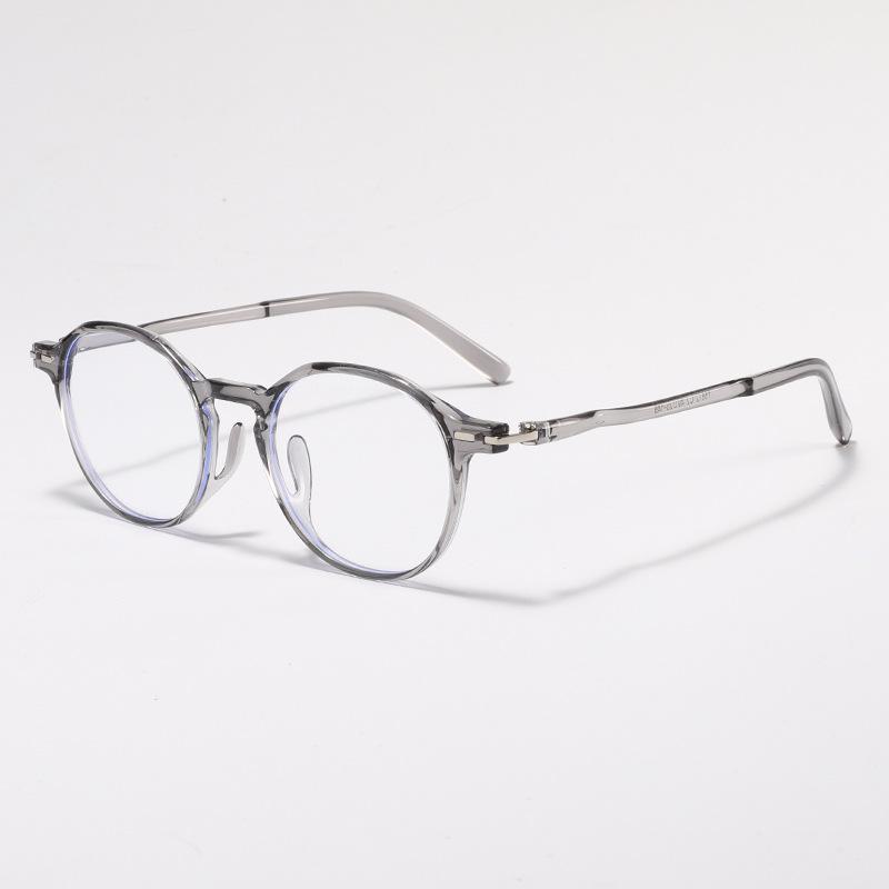 Japanese-style anti-blue light women's black frame ultra-light oval versatile eyeglass frames for men tr Korean Style