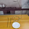 Stainless Steel BBQ Skewer Set Detachable Hanger Skewer Stand Barbecue Fork Holder  Backyard