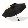 1pc Cat Sunset Automatic Open 8-Rib Windproof Umbrella, Travel & Commuting, Suitable for All Seasons, Lightweight Portable,039
