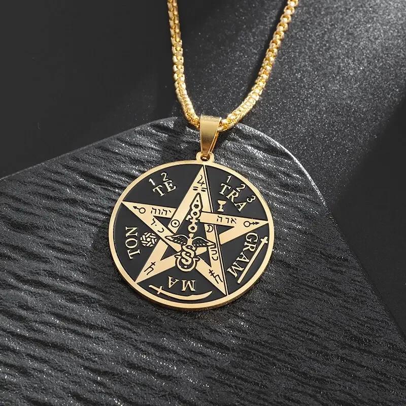 Ancient Egyptian Animal Totem Ankh Cross Pendant Necklace for Men Women Fashion Charm Lucky Riding Jewelry