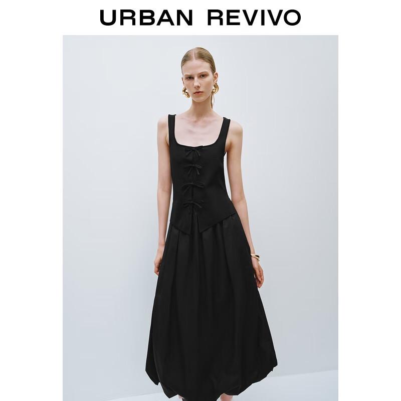 

UR 2025 Summer Bow-knot Sleeveless Knit A-Line Dress S
