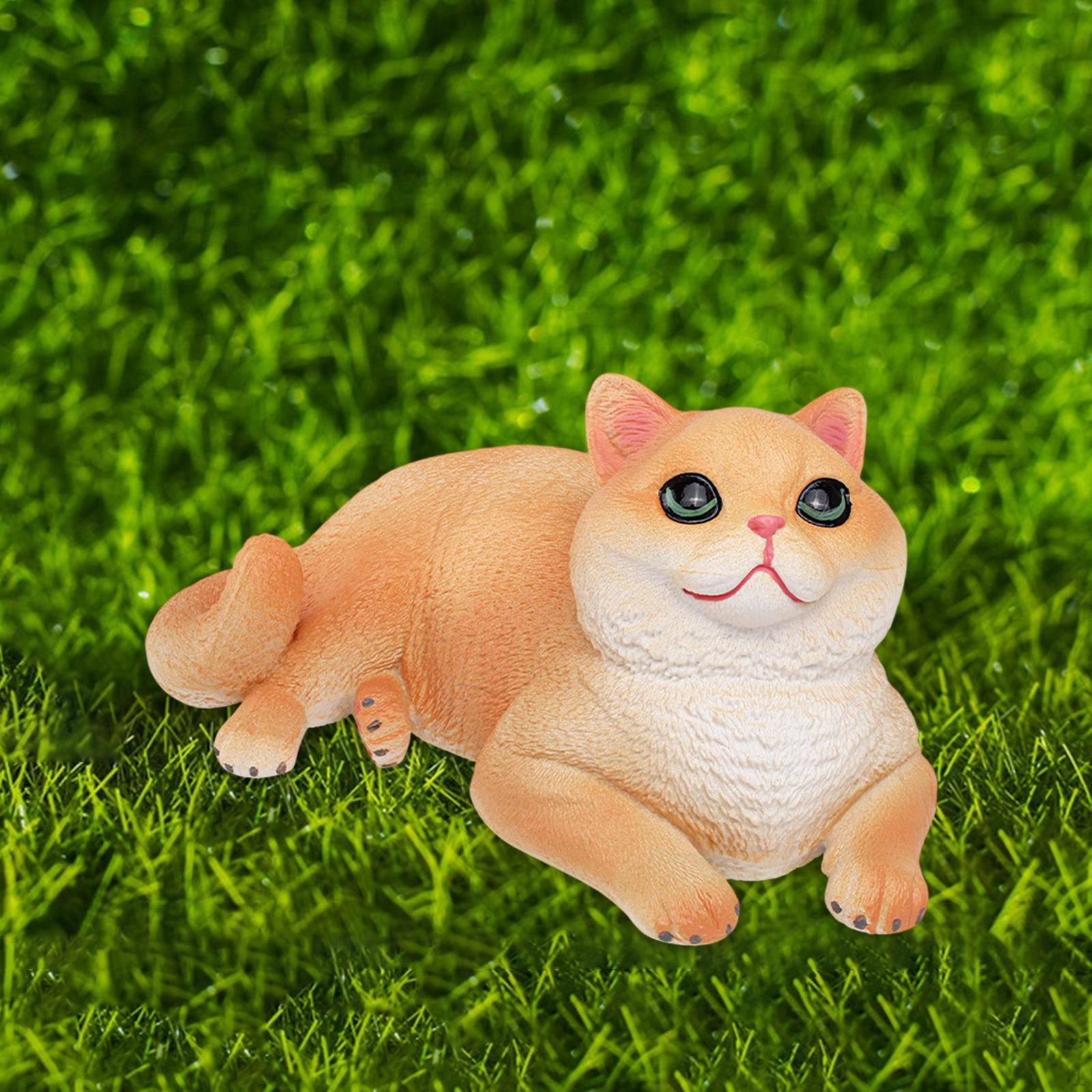 

Cat Figure Animal Collection Miniature Cake Topper Kitten Toy Simulation for Orange cat