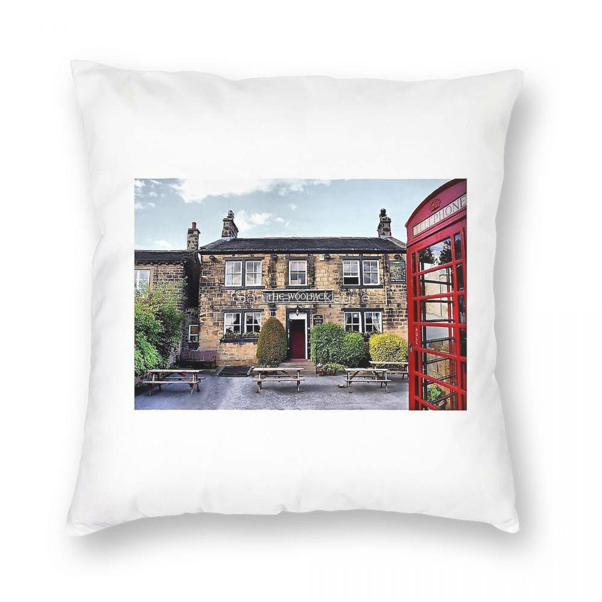 The Woolpack At Emmerdale Square Pillowcase Polyester Linen Velvet Pattern Decorative Pillow Case Car Cushion Cover Peach skin 18*18(CM)-1Pcs