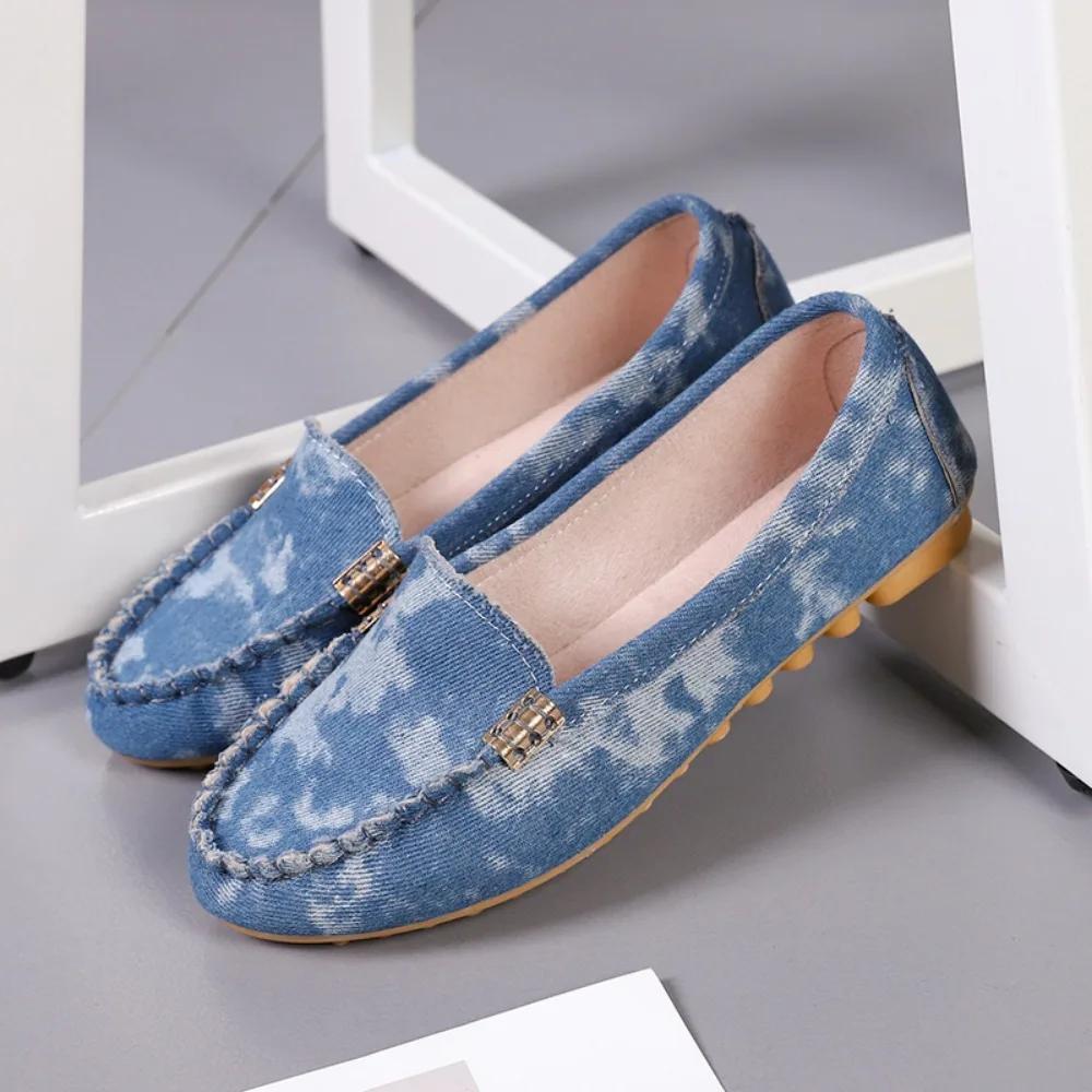 

Fashion Women s Shoes Low Heels Shallow Mouth, Flat Bottom, 2024 Summer New Casual Solid Color, Lightweight Women s Single Shoe Loafers 35 синий