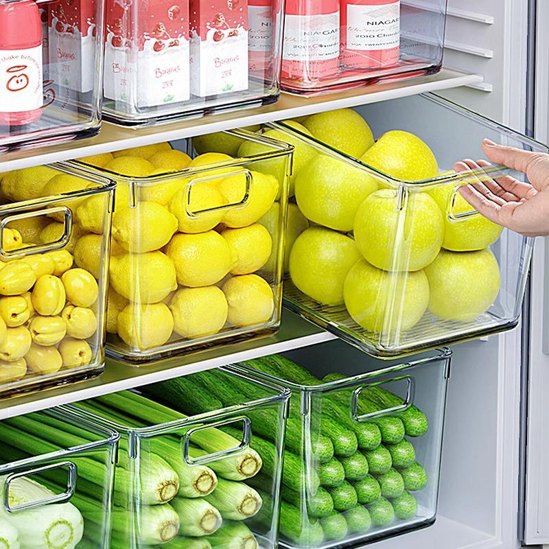 Food-Grade Drawer-Style Fridge Storage Box for Fresh Vegetables, Fruits, and Foods