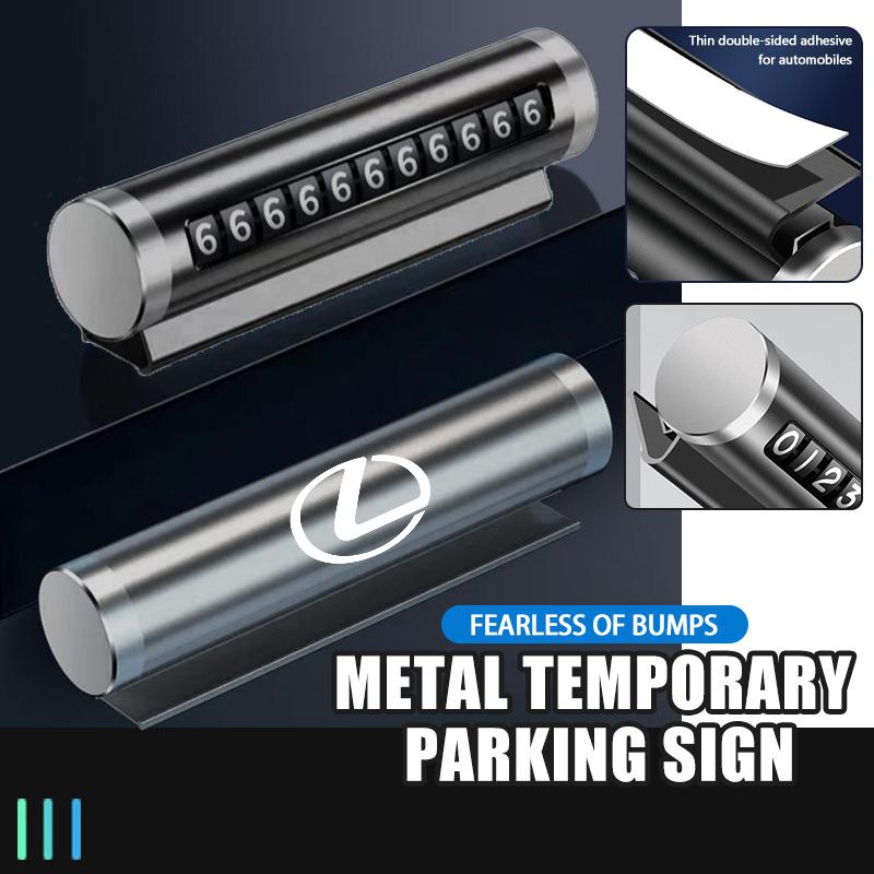 For Lexus Metal Car Portable Temporary Parking Phone Number Plate Accessories CT ES GS NX IS250 RX350 IS200 LX570 UX250h CT200h JU5