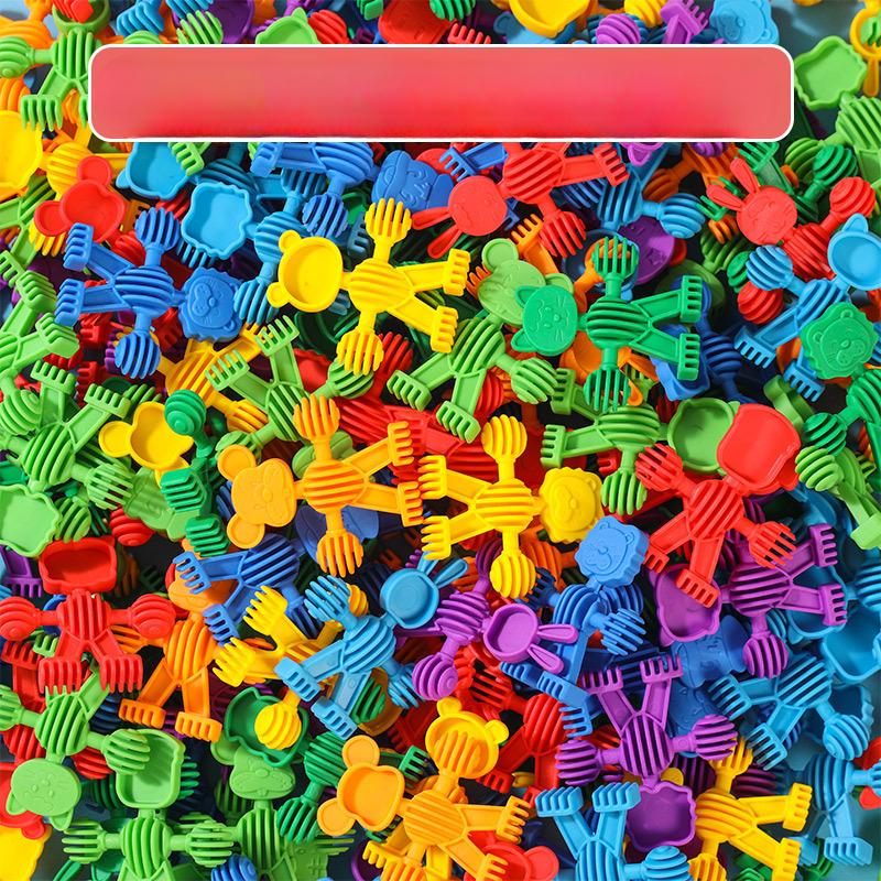 Kindergarten Soft Plastic Building Blocks Animal Baby Elf Building Blocks Villain Plastic Puzzle Toys