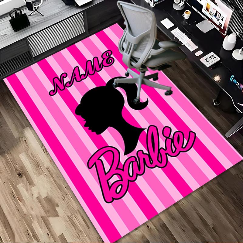 Custom Name Princess Unicorn Living Room Non-Slip Area Rug Soft Carpet for Bedroom Kids Playroom Sofa Office Home Decor Doormat