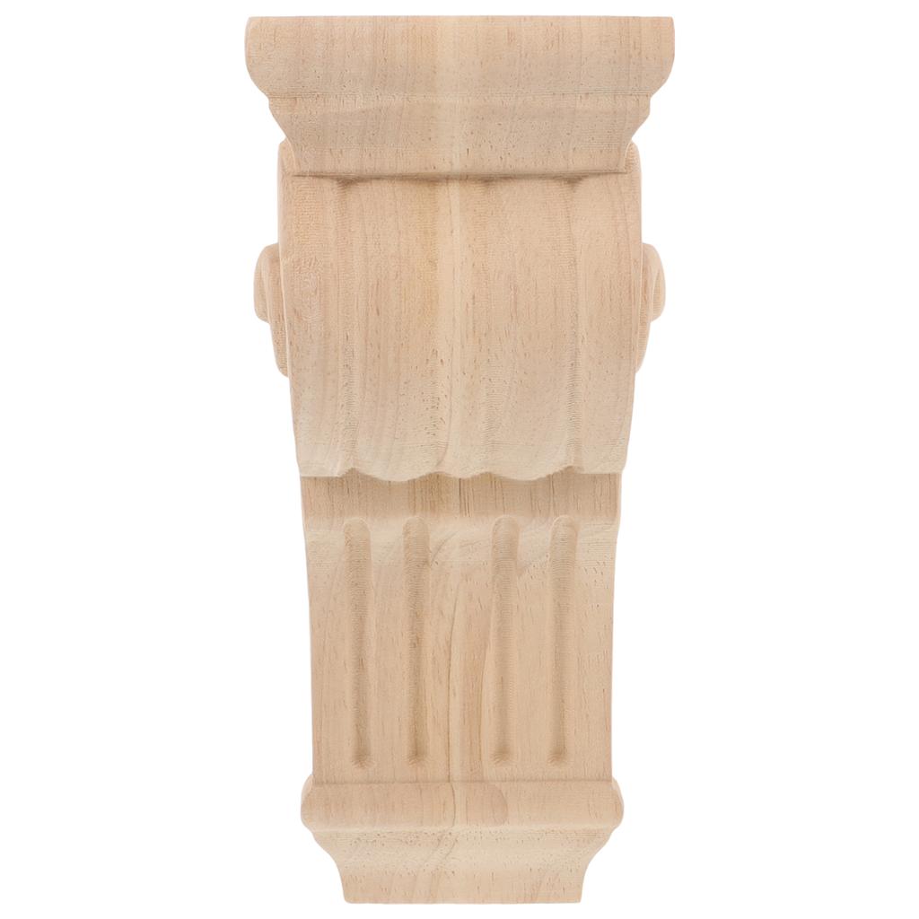 8X17X8Cm Solid Wood Column Capitals Decorative Corbels Carved Wooden Corner Brackets Furniture Overlays Home Appliques Wood Trim