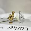 Elegant Rabbit Miniature Girl Sculpture Perfect For Home Office Decoration Gift Or
