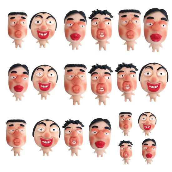 1/2/4Pcs Naked Ugly Man Squeeze Toy Stress Relief Slow Rising Ugly Face Sensory Toy Soft Stretchy Stress Ball Fidget Toy Party Favors