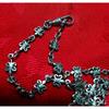 Used Laurie Rodkin Cross Pendant Necklace Silver Tone