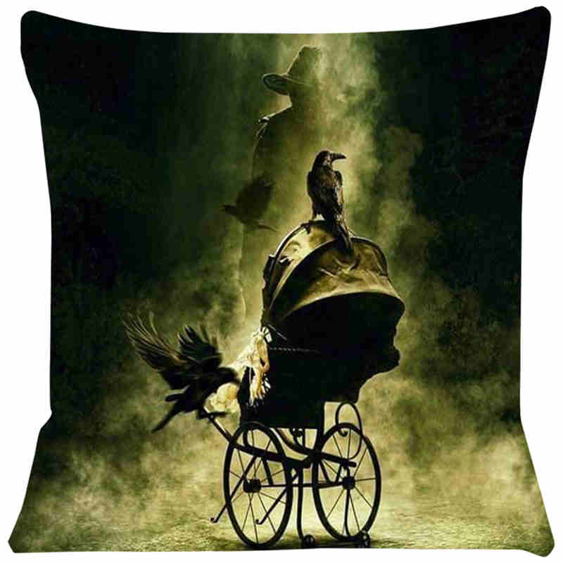 Superweiche Kissenhülle Horrorfilm 45x45 Kissen für Stühle Heimdekorationskissen für Sofa Überwurf-Kissenbezug SJ219