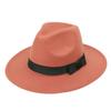 Street Shot Imitation Wool British Retro Jazz Hat Men'S And Women'S Big-Brimmed Top Hat Felt Hat Versatile Shade