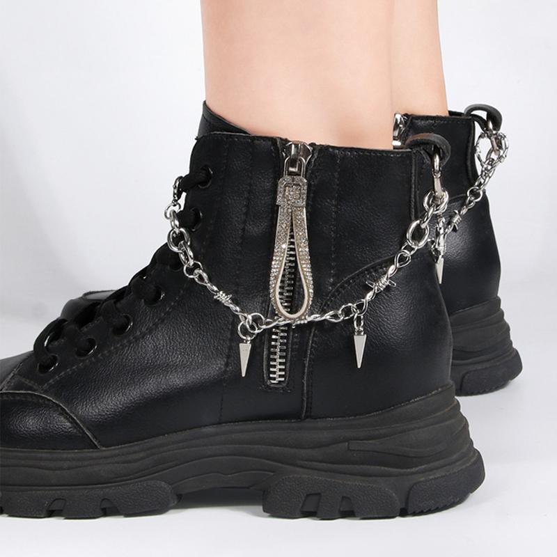 New Metal Hearts Side Shoe Chains DIY Shoe Accessories Heel Chains for Women Boots Shoes Decoration Party Fashion Jewelry Gifts
