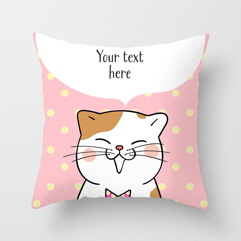 Internet Celebrity Cute Animal Pillow Cover Living Room Sofa Cushion Cover Bedside Pillow Cover