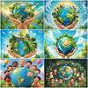 World Earth Day Theme Party Decoration Backdrop Protect Resources Event Background Banner Photography Props Kids Gifts Supplies