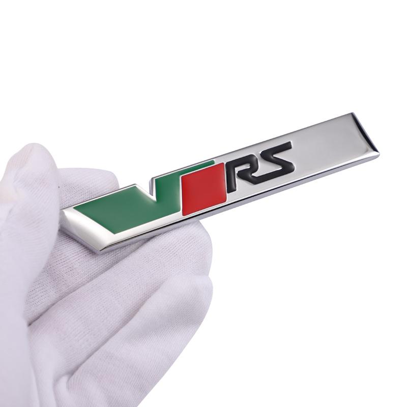 AAAJB1 1Pcs Car Badge Sticker Letters Emblem Front Grille Body Decal For Skoda Octavia Superb Rapid Kodiaq Karoq Fabia Kamiq Vision RS