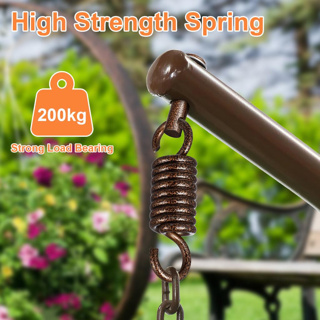 1 Set Stainless Steel Spring Hook Kit For Hammock Swing Replacement Hanging Chair Fitting Outdoor Porch Garden Egg Chair Heavy