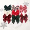 Plaid Bow Hair Clip - Festive Christmas Party Accessory