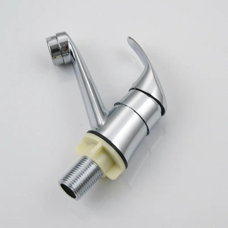 Bathroom Faucets WashBasin Faucet Single Cold Water Tap Chrome Single Handle Single Hole Household Faucet Deck Mounted
