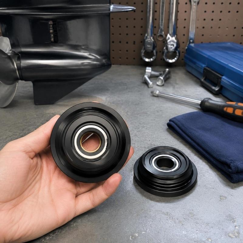 Outboard Trim Cylinder Seal Covers, 2-Piece Direct-Replacement Set Referencing Part Numbers 8M0118299 and 896157A01 for Engines