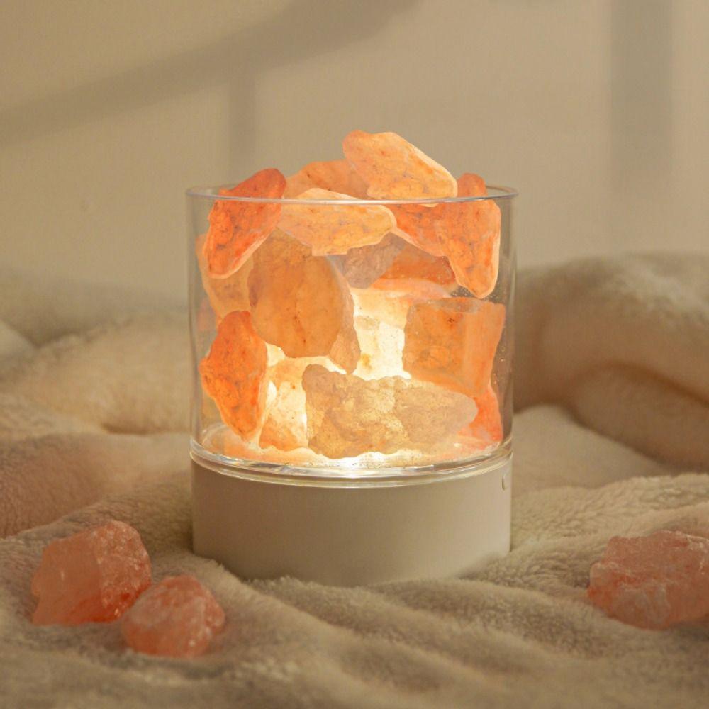 Natural Night Light 7 Color Lights LED Table Light Unique Crafts Table Lava Lamp  Christmas