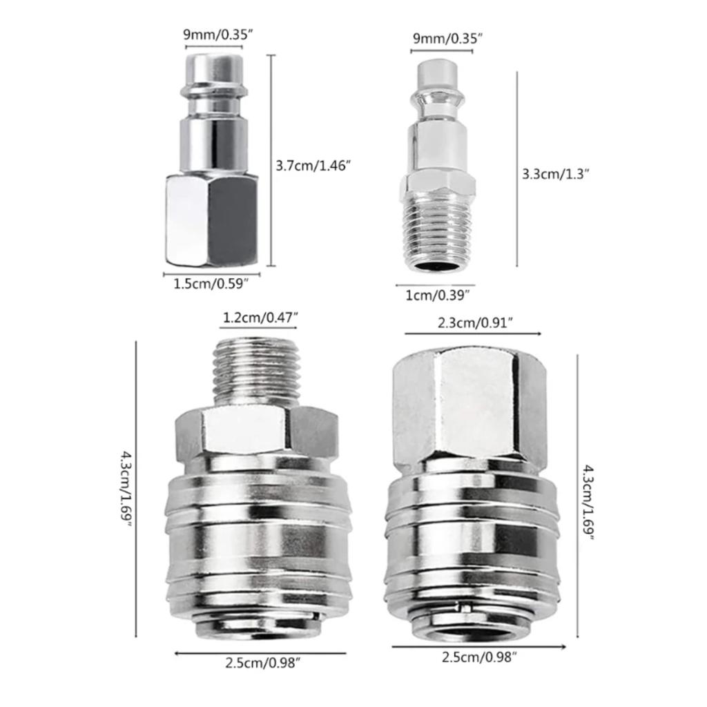 Top-Quality and Reliable Euro Air Compressor Kit - Long-Lasting Connectivity with 10pcs of Durable 1/4" BSP Quick Coupling - Ide