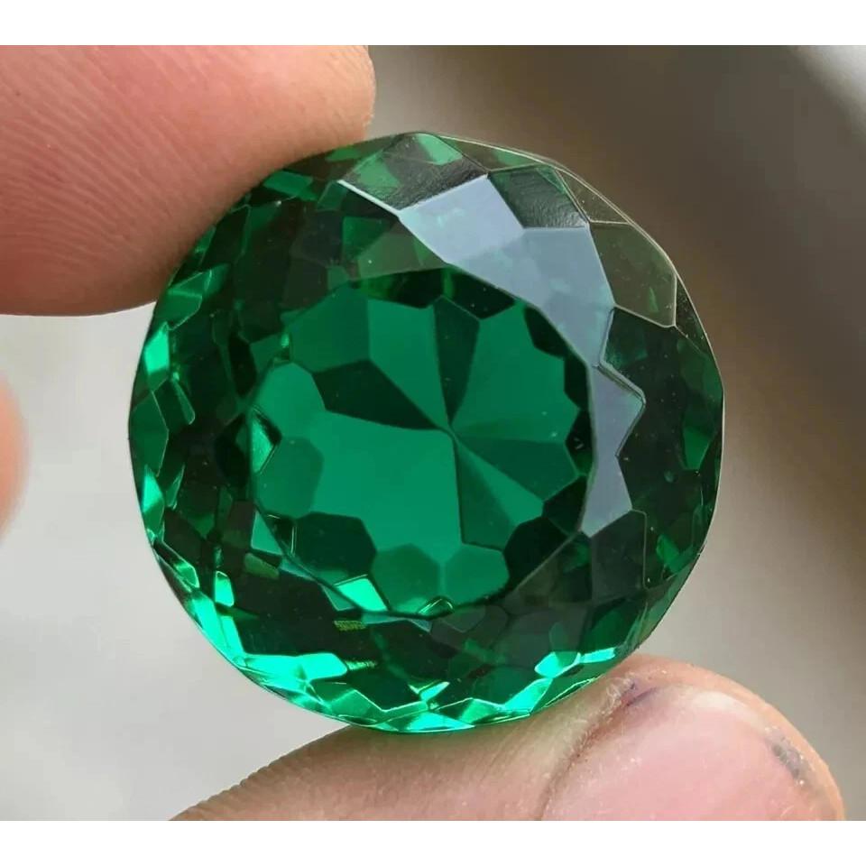 Natural Colombian Green Emerald Round Cut 12 Ct  Certified Loose Gemstone