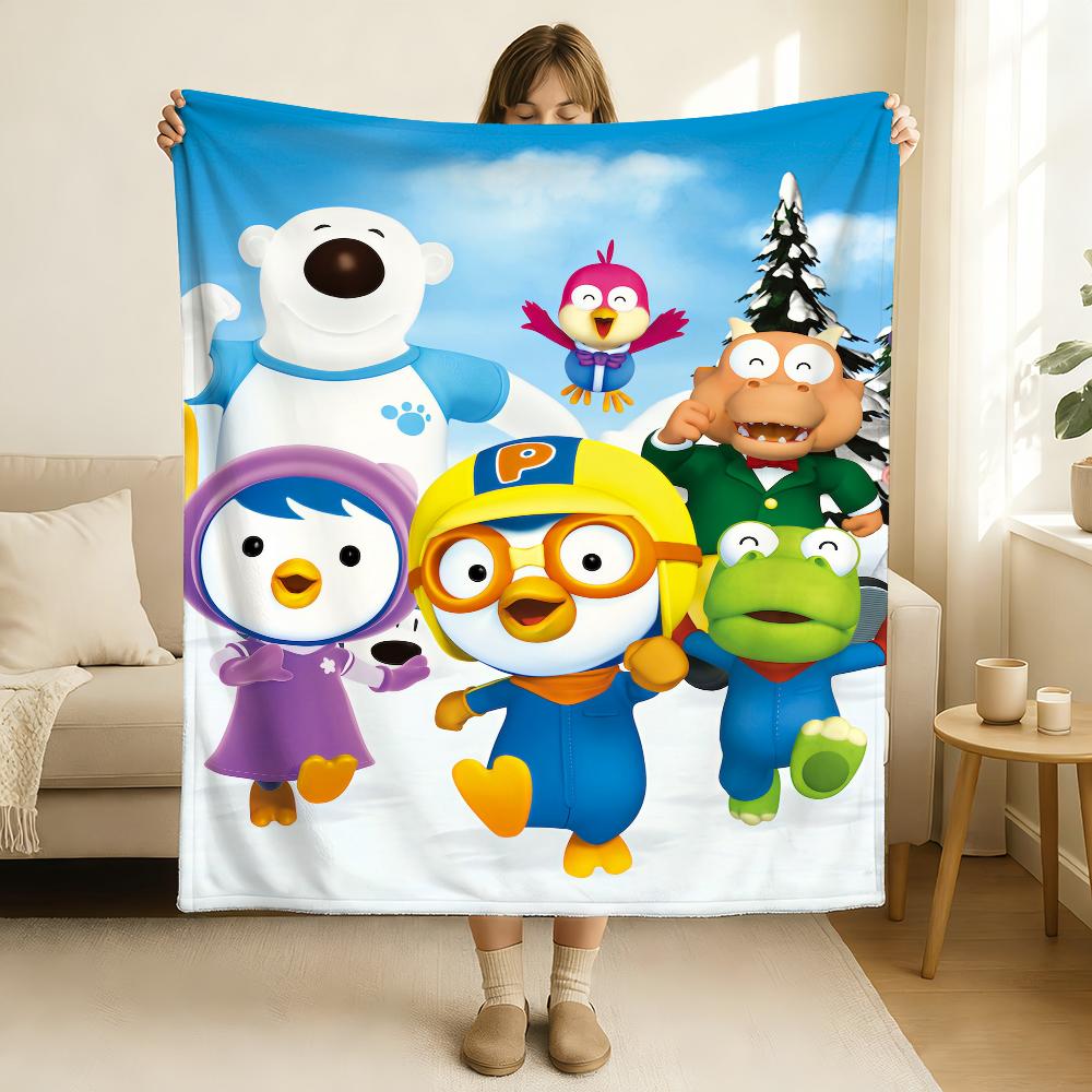 Cartoon P Pororo the L Little P Penguin Blanket Soft and Skin Friendly For Couch Bed Napping Bedspread All Seasons Comforter
