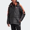 adidas originals R.y.v. Padded Stay Warm Colorblock Sports mid-length Hooded Padded Jacket Black Men's GC8687