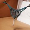 Retro Pearl Love Embellished Thong Female Sexy Erotic Ultra-thin Underwear Low Waist Beaded Seduction Girl 2253