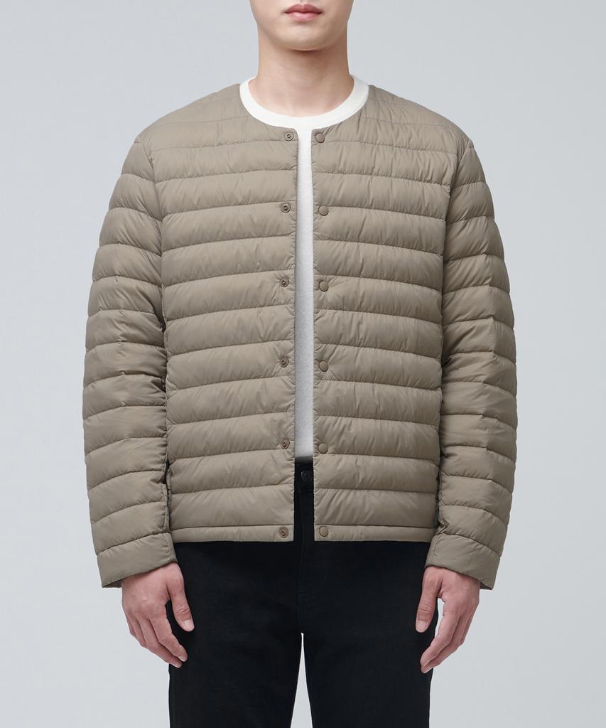 Musinsa Standard Transform Round Neck Light Down Jacket [Beige]