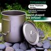 Multipurpose Portable Metal Coffee Cup Outdoor Camping Mug with Foldable Handle and Lid Water Cup Mug Easy To Use