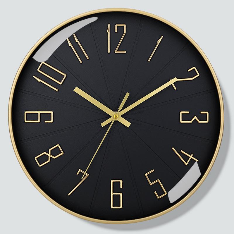 12 Inch 30CM Silent Wall Clock, Creative and Fashionable, Three-dimensional Digital Minimalist Clock for Home Living Room