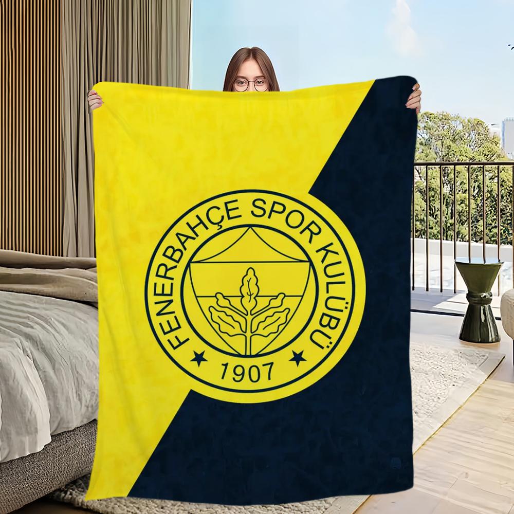 F-FenerbahceS Skicomfort teplá měkká domácí dětská pikniková deka vhodná do obývacího pokoje, kanceláře, na každodenní cestování, dárky
