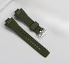 Steel Heart Waterproof Silicone Rubber Watch Strap Accessory Silver [Zealbeaty] GST-B400 (Green Buckle)
