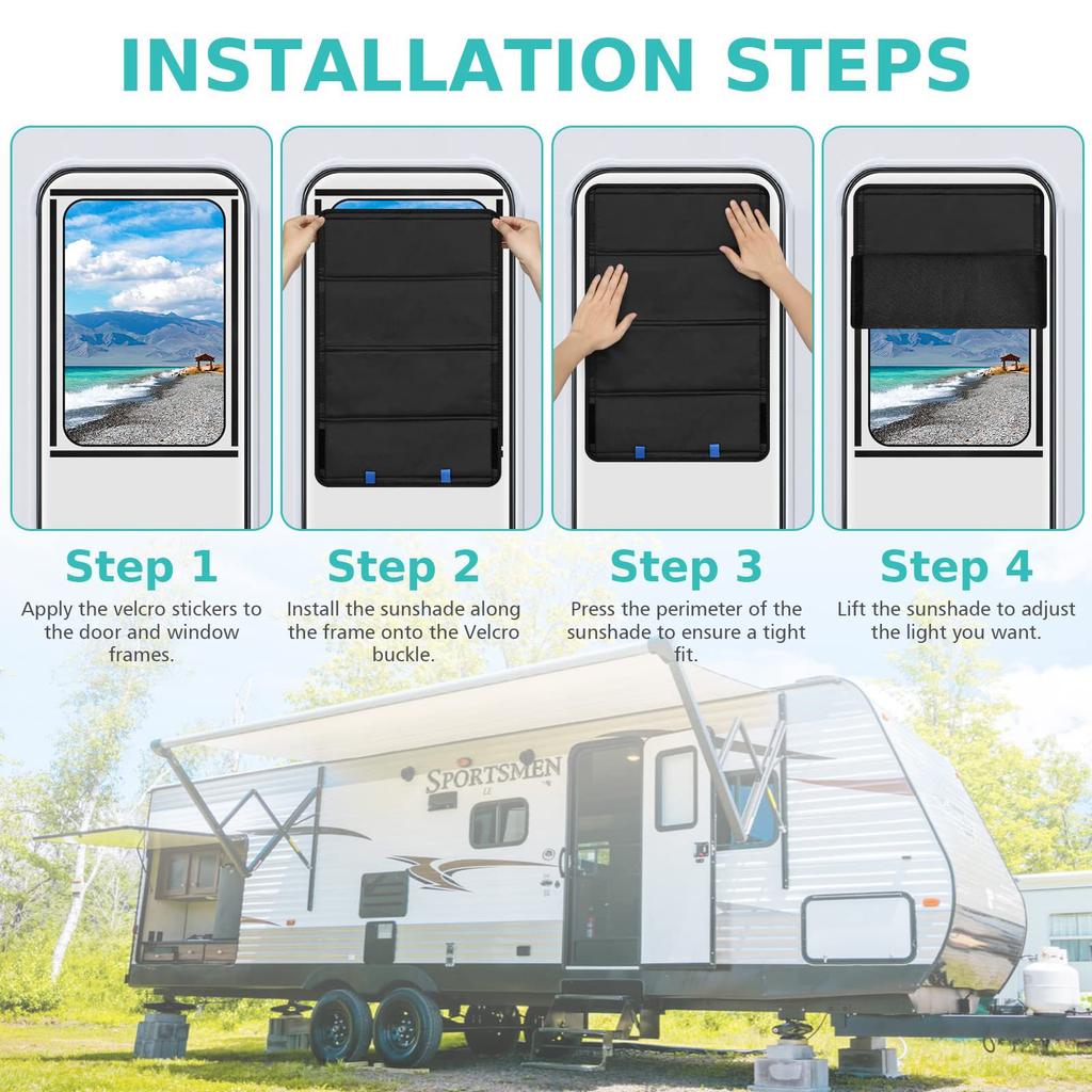 RV Dachfenster Isolierabdeckung Wasserdichte Verdunkelungsabdeckungen für Wohnmobile Reiseanhänger Faltbarer Sonnenschutz 41*41cm/41*62cm