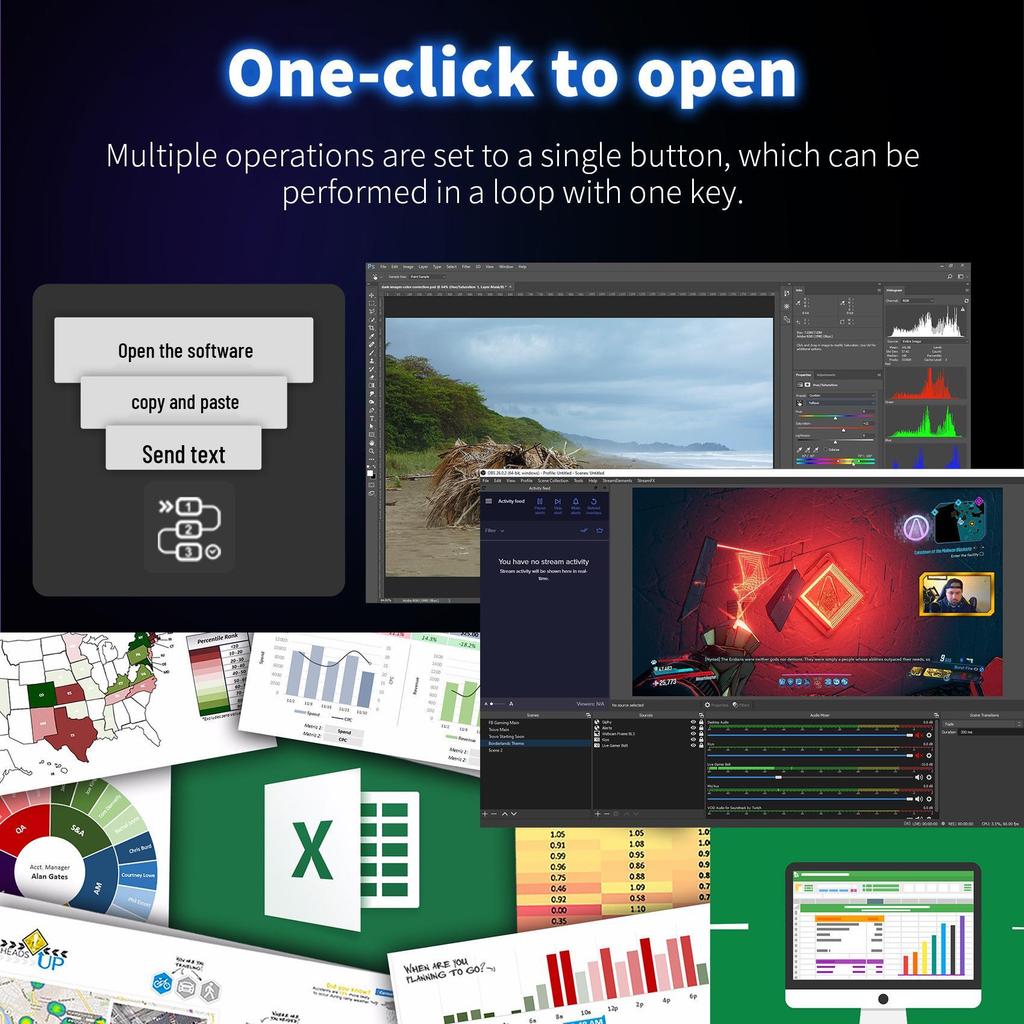 N1 Creative Streaming & Custom Keyboard with Stream Deck and OBS Integration
