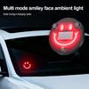 300mAh Smile Ambient Light Solar Powered Neon Light Car Decoration Rear Windshield Atmosphere Lights Car Accessories