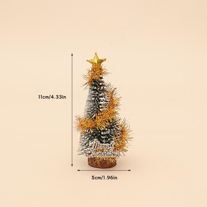 1/12 Dollhouse Mini Christmas Tree Cedar Tree Model Dollhouse Xmas Scene Decor Ornament Doll House Festival Decoration Toys