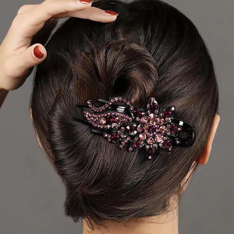 Rhinestone Duckbill Hair Clip: Retro Korean Style Headwear for Women
