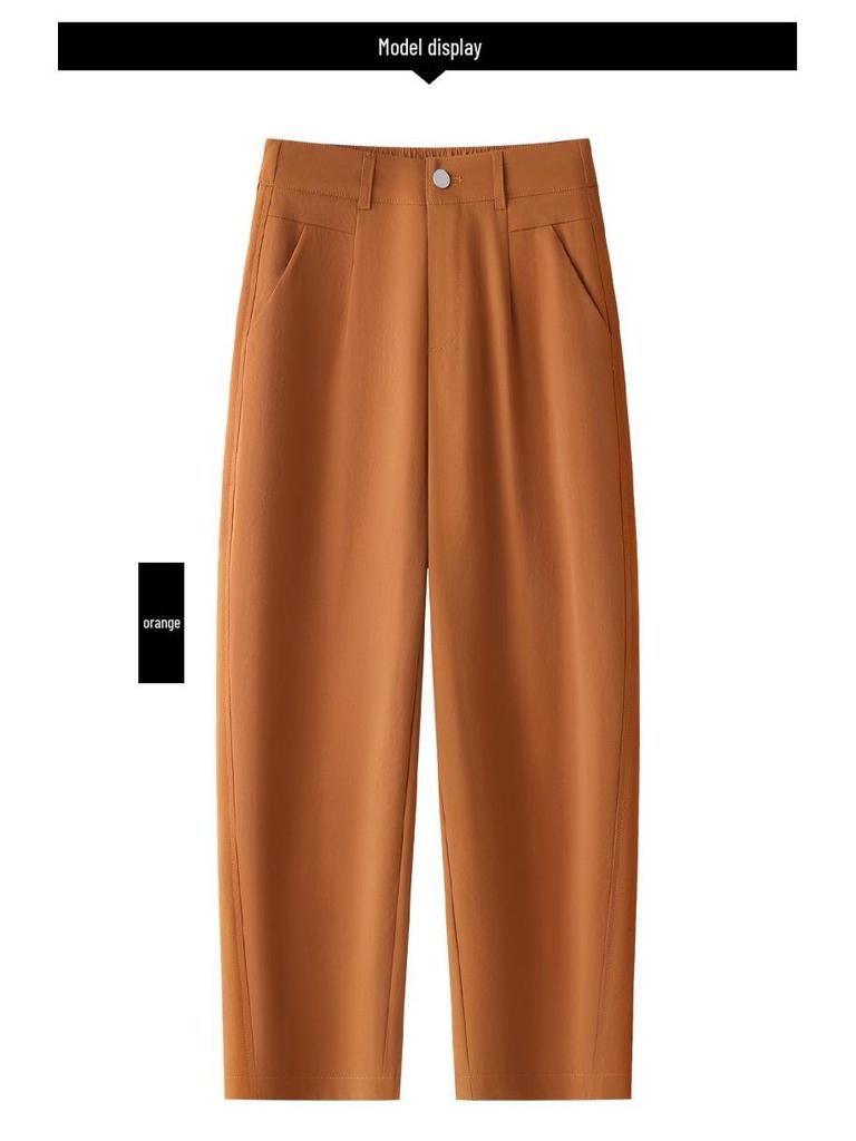 Summer High-Waisted Wrinkle-Resistant Banana Scythe Pants 2025 - Petite, Versatile, Casual Nine-Point Loose Fit