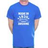 Made in 1935 Unique Printed Tshirt 90 Years of Being Awesome Novelty Funny TShirt Woman Man Cotton Crewneck Creative Tops