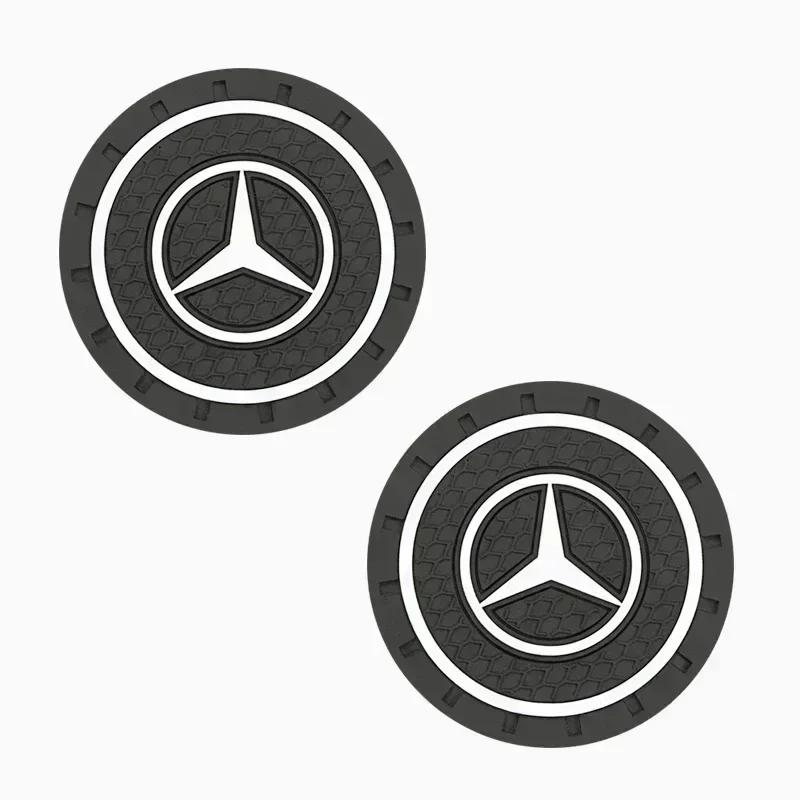 

Car Anti-Slip Silicone Coaster Waterproof Water Cup Mat Drink Pad Accessories For Mercedes benz A B R G Class GLK GLA w204 W251
