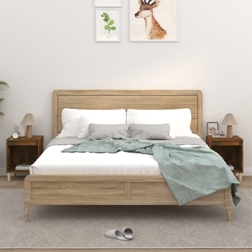 Nightstands 2 pcs Smoked Oak 40 x 35 x 50 cm