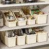 Küchen-Aufbewahrungsbox, Reinigungs- und Haushalts-Großraum-Aufbewahrungsbox im japanischen Stil für Kochgeschirr mit Rollen Aufbewahrungsbox