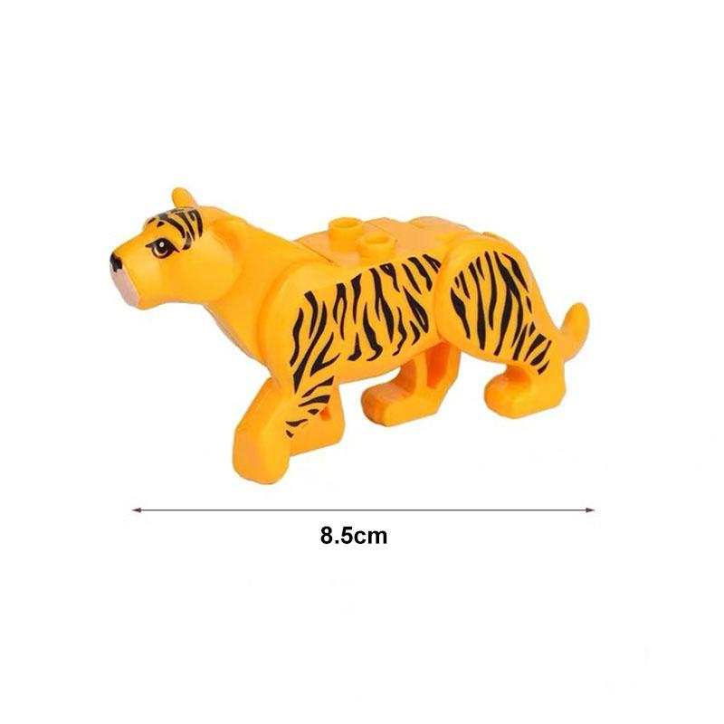 MOC City Animal Building Blocks Goat Wolf Penguins Eagle Goat Rabbit Pet Cat Dog Dairy Cattle Accessories Mini Bricks Toys Gifts