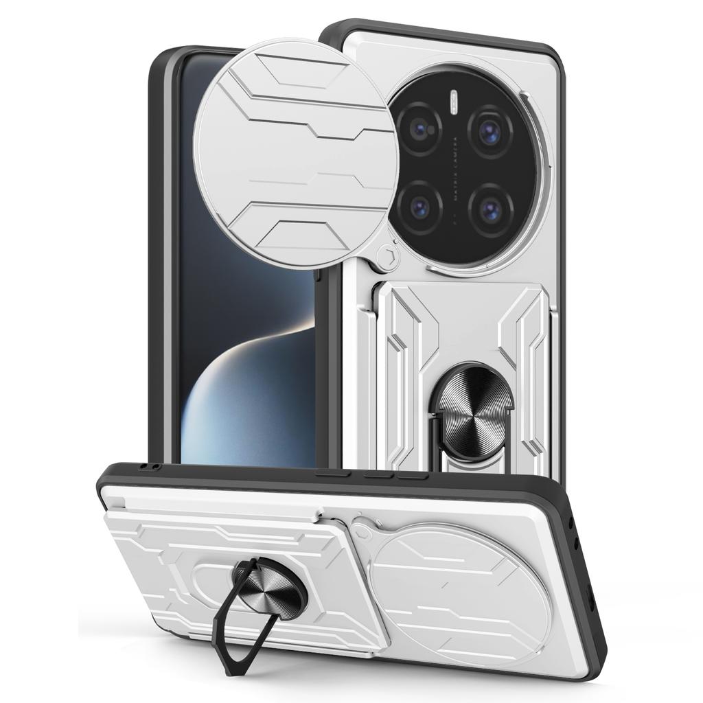 For Honor Magic7 Pro 5G Case PC+TPU Kickstand Phone Back Cover with Camera Slider