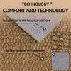 Non-slip Imitation Sisal Rug Wear Resistant No Shedding Machine Washable Woven Floor Mat For Kitchen Cuttable Hallway Balcony